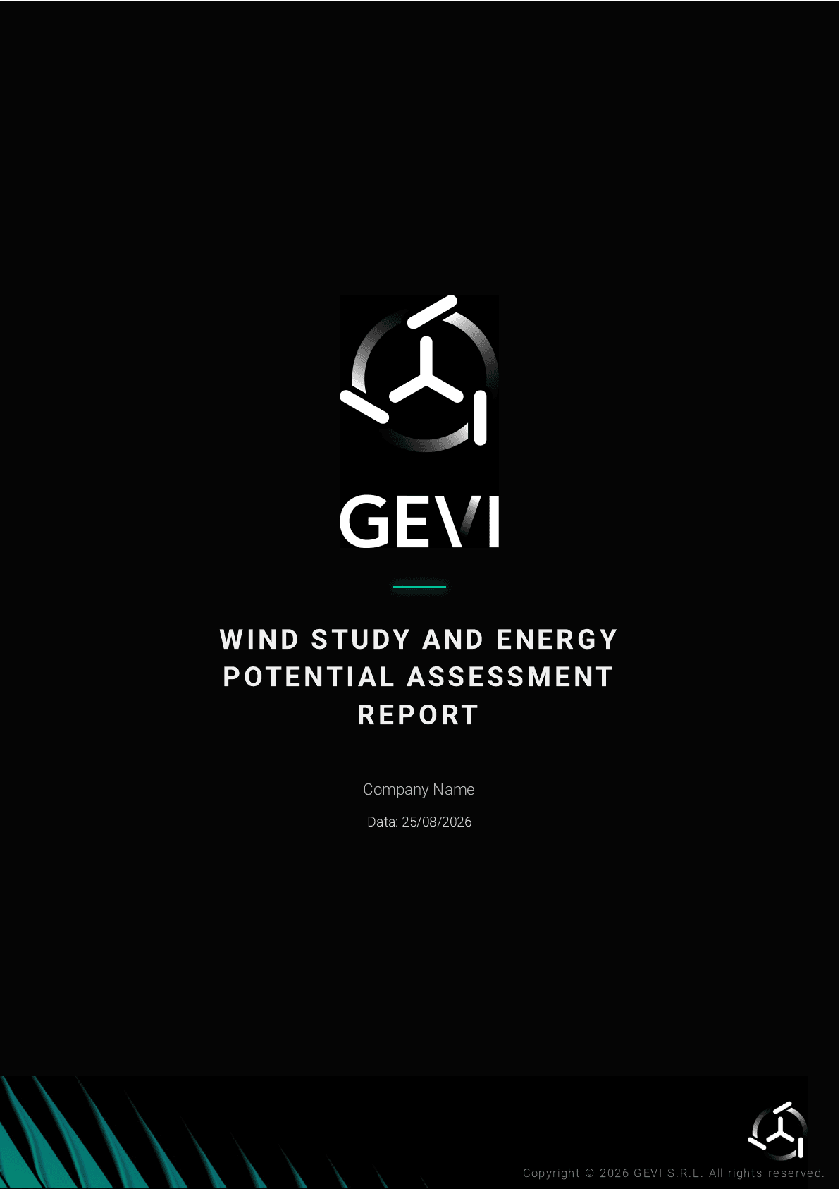 Cover page of the GEVI Satellite Wind Study sample report